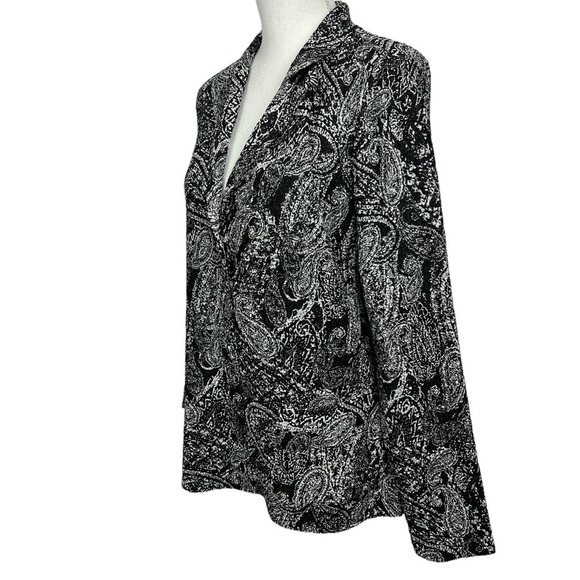 Chico’s Travelers Women’s Lightweight Career Blazer Sz 2 (L 12) Multi Color - Picture 4 of 10